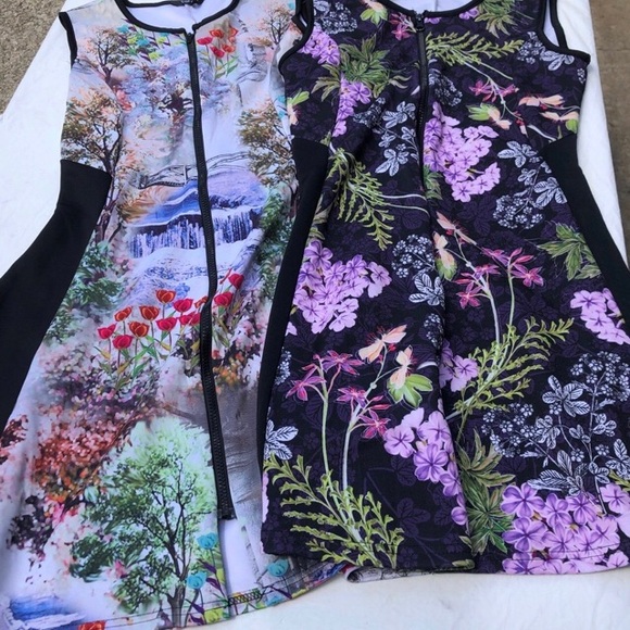 2 colorful zip-up dresses. Wmns L - Picture 2 of 7